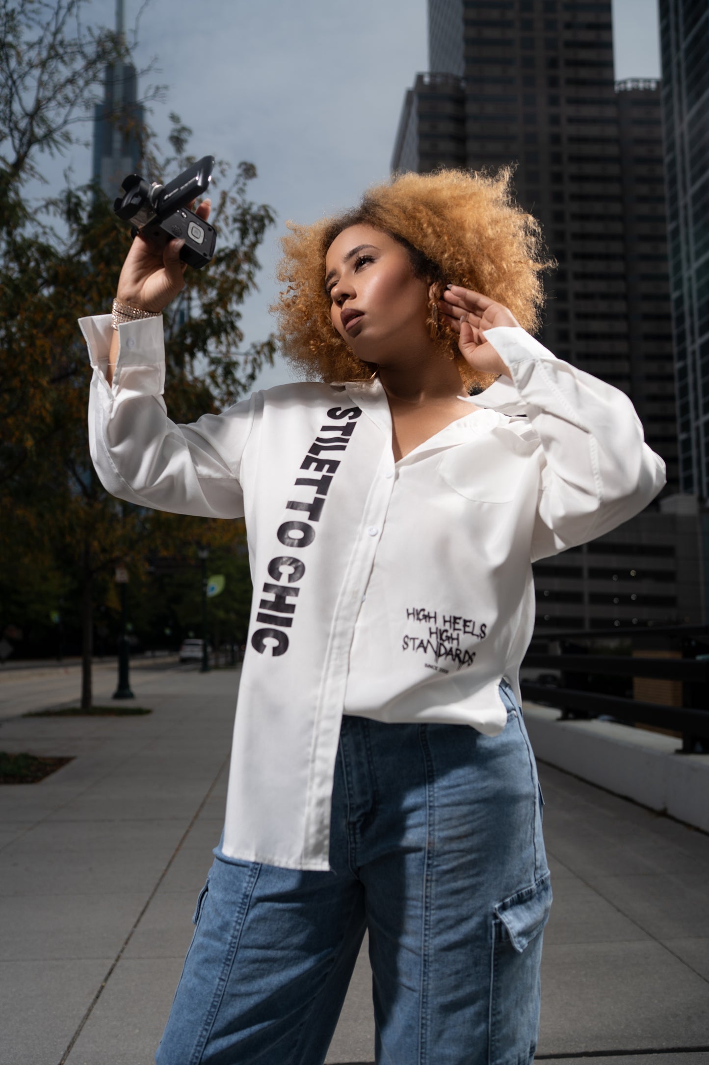 White Stiletto Chic Shirt